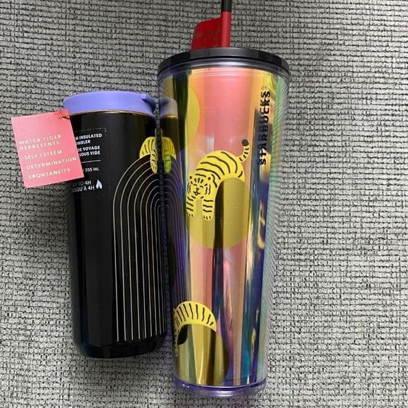 Starbucks Luna New Year 2022 Year of the Tiger Iridescent Tumbler Venti 24oz New - Picture 1 of 5